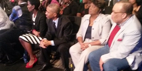 Jerry Smith, Bishop & Mrs. Porter on the edge of their seats!
